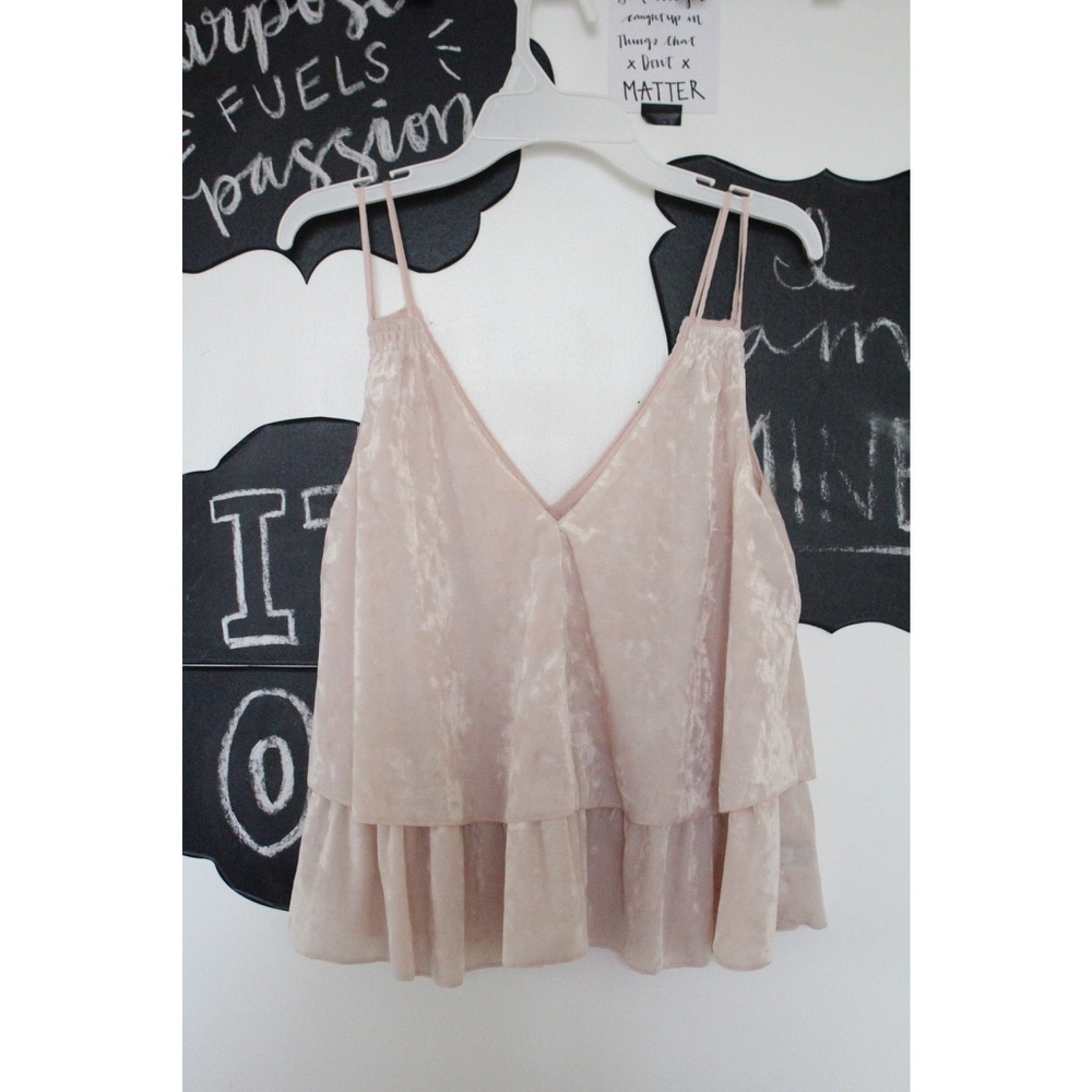 Baby Pink Velvet Top